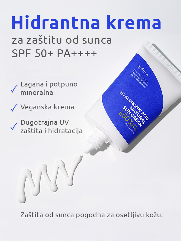 Isntree Hyaluronic Acid Natural Sun SPF 50+ PA++++ krema 50ml