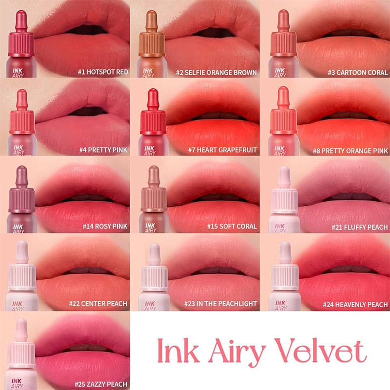 Peripera Ink Airy Velvet tečni ruž za usne br.020 Beautiful Coral Pink 4g