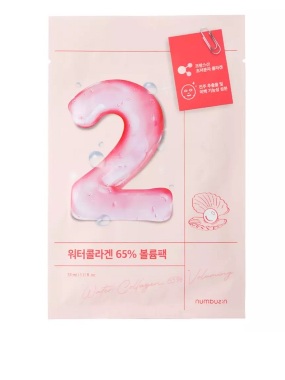 Numbuzin No.2 Water Collagen 65% Voluming Sheet maska 33ml